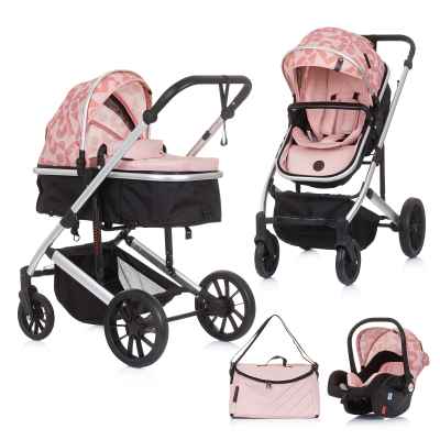 Комбинирана бебешка количка 3в1 Chipolino Енигма, Розова
