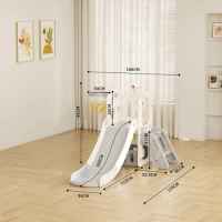 Детска пързалка с телескоп и баскетболен кош Feelkids, Сива-kEiMw.jpeg