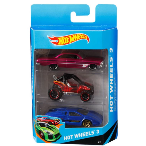 Метална количка Hot Wheels базов модел, 3 бр. асортимент