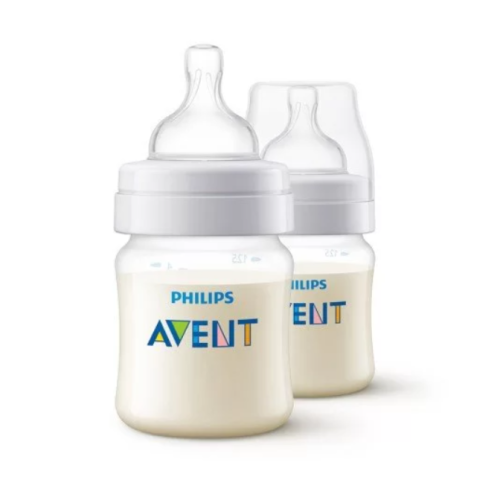 Шише за хранене AVENT Anti-Colic със сила на потока 1, 125 мл, 0 м+, 2 бр.