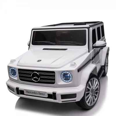 Акумулаторен джип JJ Mercedes G 500 AMG, бял металик