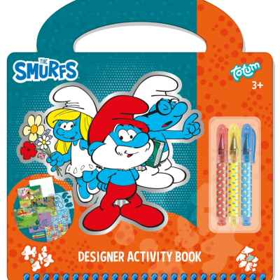 Творчески комплект Totum, Smurfs, Книжка с активности
