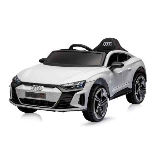 Акумулаторна кола Chipolino Audi e-Tron бяла, кожена седалка