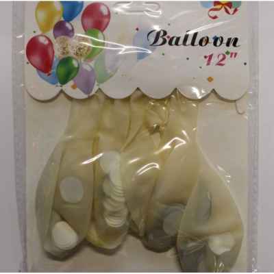 Балони с конфети сребро, 30см, 5бр