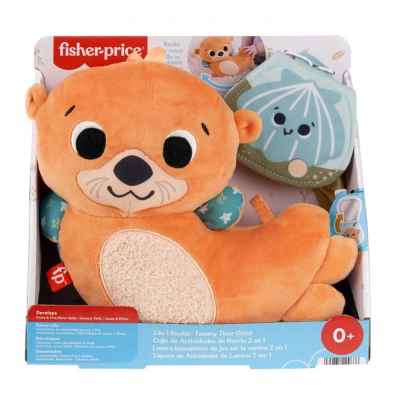 Плюшена сензорна играчка видра 2 в 1 Fisher Price, за игра по корем