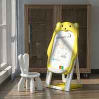 Детски комплект от дъска за рисуване 2 в 1 и стол Feelkids, Жълто мече-lHtPP.jpeg