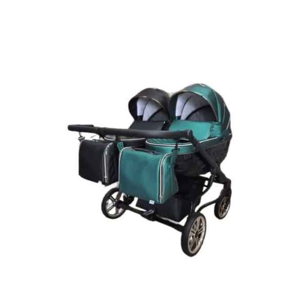 Количка за близнаци 3в1 Adbor Duo lux 3D, черно + зелено-lK1i6.jpeg