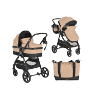 Комбинирана бебешка количка 3в1 Moni Tokyo, бежов-lWndw.png