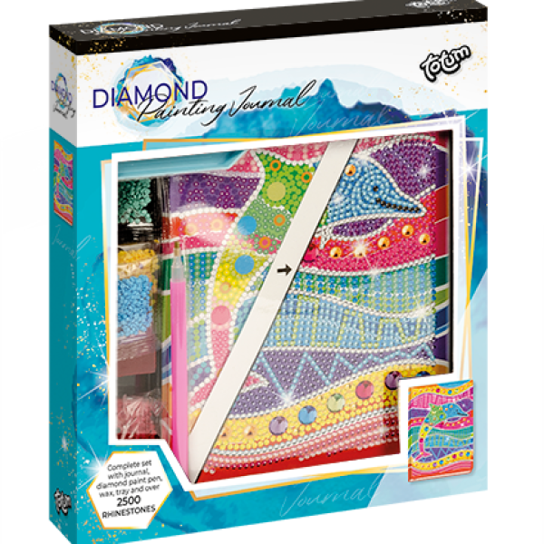 Голяма тетрадка за декориране с диаманти Totum, Делфин-lae0E.png