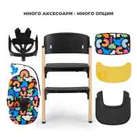 Столче за хранене KinderKraft LIVY+ шезлонг CALMEE, Happy Shapes-lg0aQ.jpeg