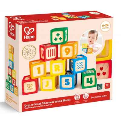 Образователни кубчета Hape, 10 бр.