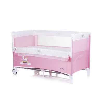 Бебешка кошара с падаща страна Chipolino Релакс, розова