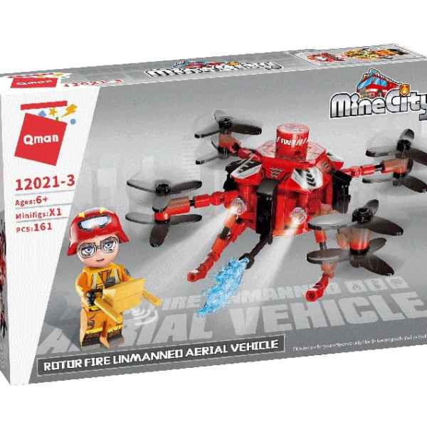 Конструктор Qman, Mine City, Пожарна безпилотна летателна машина, 161 части-lte2p.jpeg
