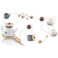 Дървен Комплект за кафе и чай с аксесоари Ginger , WHITE/GRAY-mCwUI.jpg
