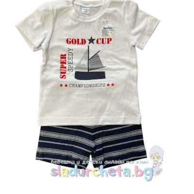 Комплект от 2 части Topolino - тениска и къс панталон