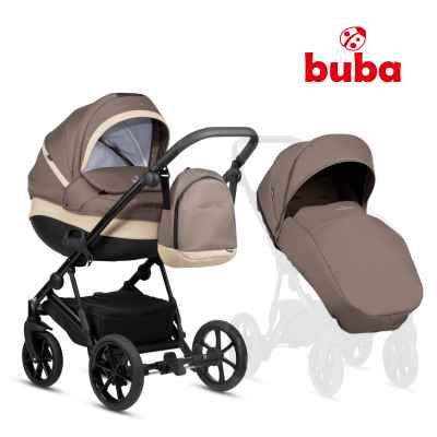 Бебешка комбинирана количка 3в1 Buba ZAZA 2, Coffee Brown