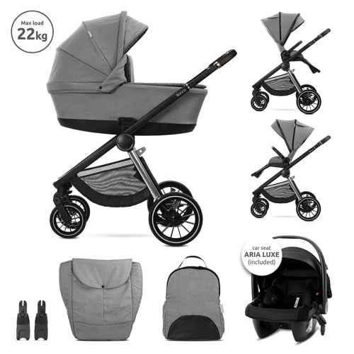 Комбинирана бебешка количка 3в1 Lorelli Bianca, Grey