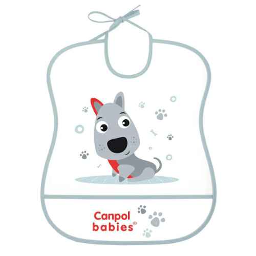 Мек пластмасов лигавник с подложка Canpol-babies, Happy Animals 6м+ куче