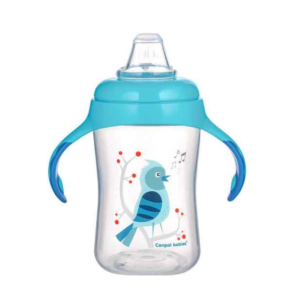 Чаша със силиконов накрайник Canpol Birds 300 мл, тюркоаз-nQqX2.jpg