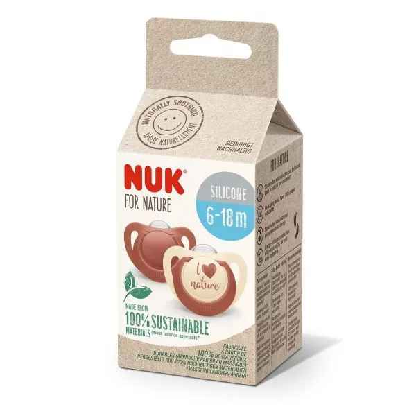 Залъгалка силикон NUK for NATURE 6-18 мес. 2бр., червена-nW0wp.jpeg