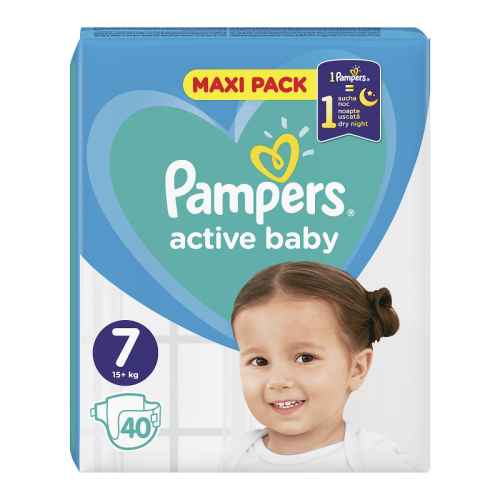 Памперси Pampers Active Baby 7, 15+ кг 40 бр.