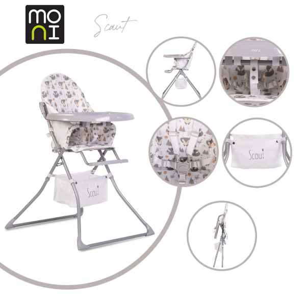 Столче за хранене Moni Scaut, сив-o23DW.jpg
