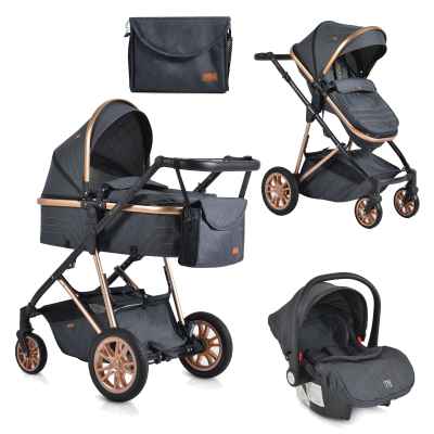 Комбинирана бебешка количка 4в1 Moni Midas, черна