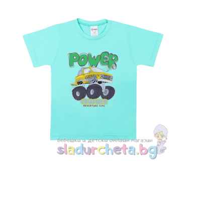 Детска тениска Комес, светъл електрик