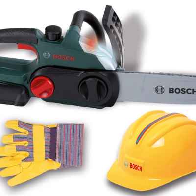 Работен комплект на Bosch - резачка, каска, ръкавици