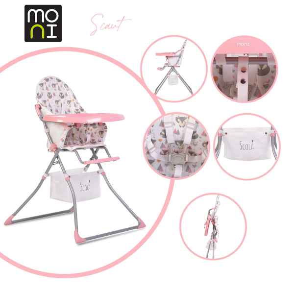 Столче за хранене Moni Scaut, розов-og1dO.jpg