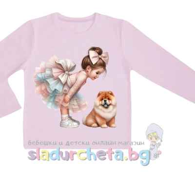 Детска блуза Мариела, светлолилава