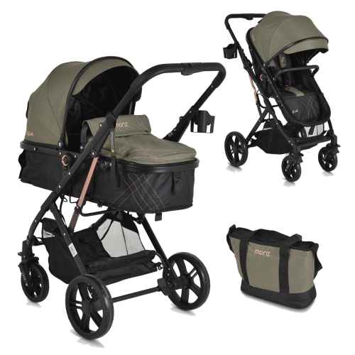 Комбинирана бебешка количка 2в1 Moni Rafaello, зелен