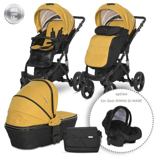 Комбинирана бебешка количка Lorelli Rimini Premium, Lemon Curry-pEO6m.jpg
