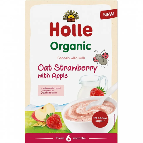 БИО млечна каша Holle, с ягода и ябълка 6м 250 гр.-pNxlr.png