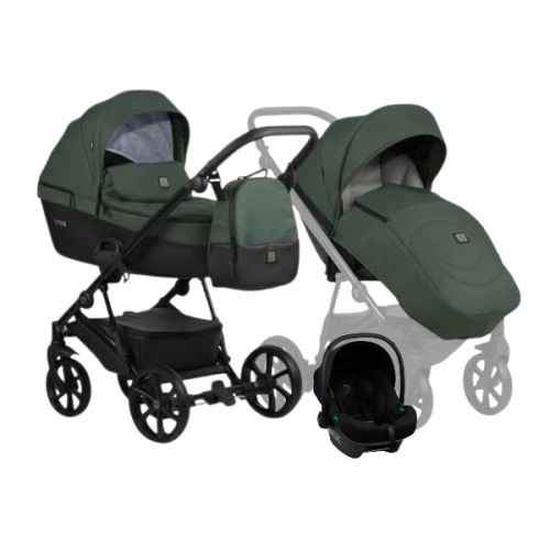 Комбинирана бебешка количка 3в1 Tutis VIVA 5+, Emerald