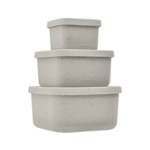 Сет кутии за храна Kikka Boo Platinum Silicone, Sand 3 бр.