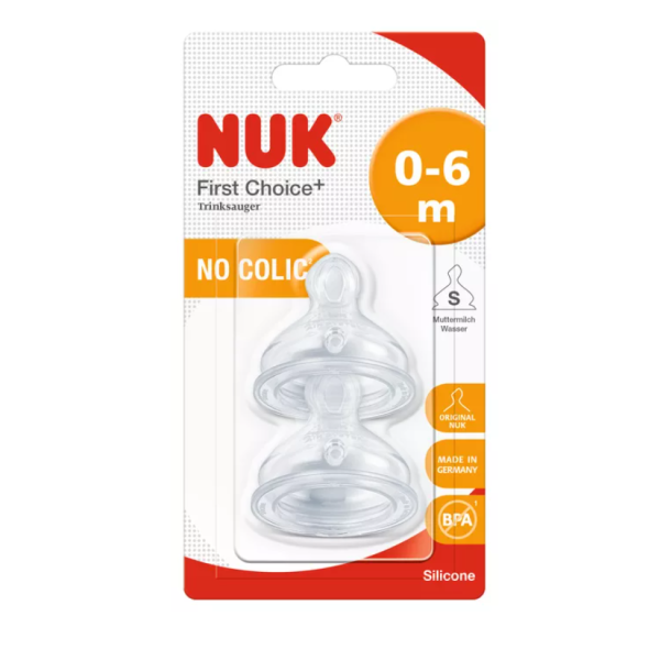 Биберони за хранене Nuk First choice +, S, 0-6 м, 2 бр.-pm9Ew.png