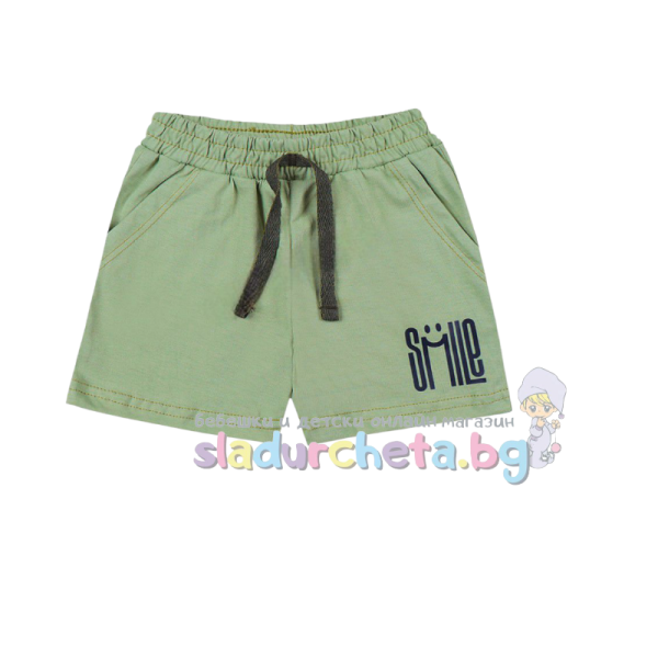 Детски къс панталон Sunny Kids, зелен олив-qAkly.png