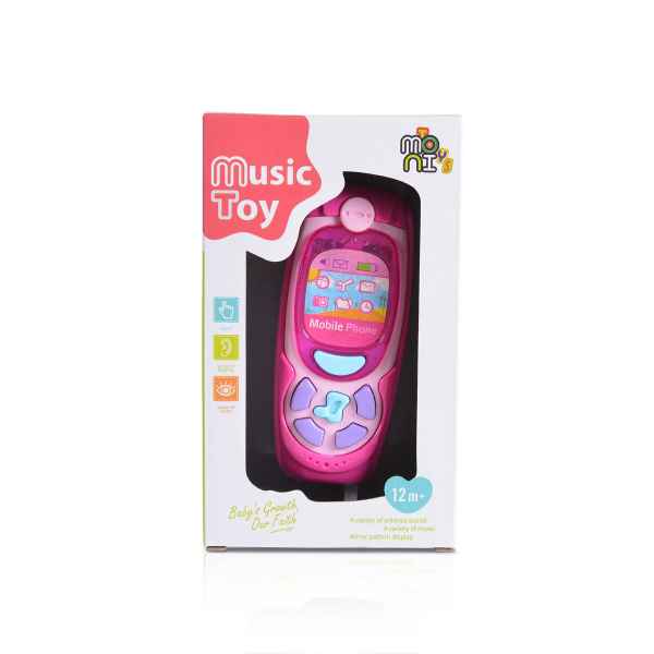 Бебешки Телефон с бутони Moni розов-qDKAC.jpg