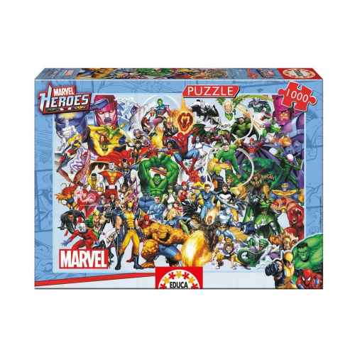 Пъзел Educa, Колаж от Марвел Герои, 1000 части