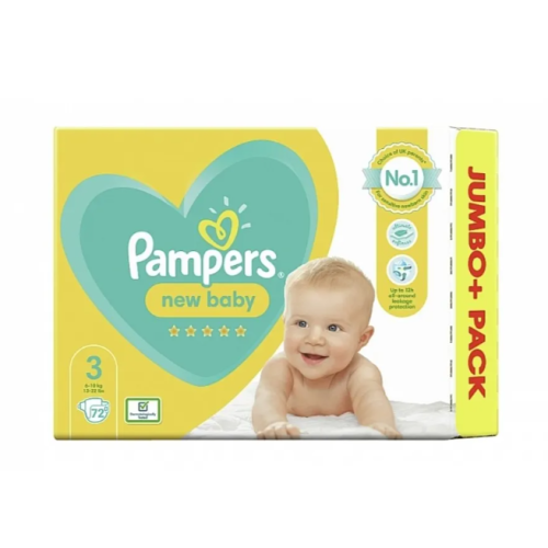 Памперси Pampers New Baby 3, 6-10 кг 72 бр.