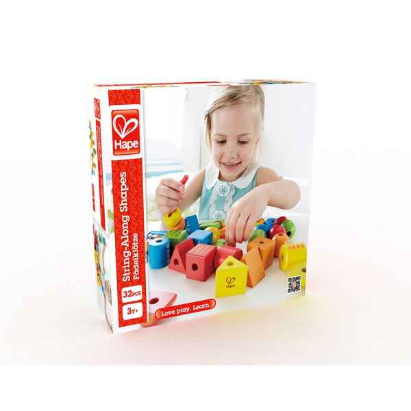 Дървен комплект Hape, Разноцветни кубчета и форми за нанизване, 32 части-qqhu6.jpeg