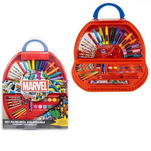 Ученически комплект за рисуване Cerda, Marvel червен 50 части