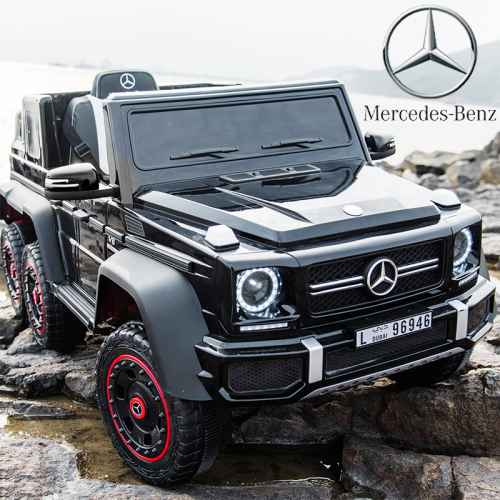 Акумулаторен джип JJ Mercedes G63 AMG 6X6, черен металик