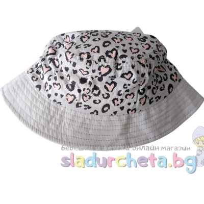 Детска шапка YoClub, сива на сърца