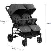 Бебешка количка за близнаци Kikka Boo Happy 2, Dark Grey 2023 -rEWIS.jpeg