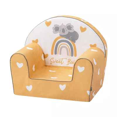 Детски фотьойл Bubaba, Жълто сърце