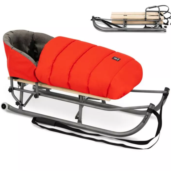 Сгъваема шейна с термочувал Babyhome Спейс, червен-rMcqv.png