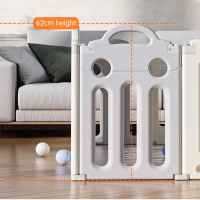 Бебешка ограда с баскетболен кош и табло с активности Feelkids, Сива кола-rOSxE.jpeg