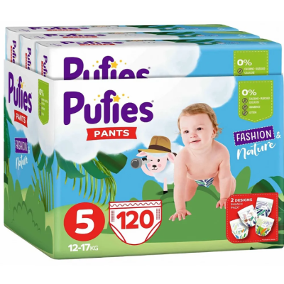 Гащички Pufies Fashion & Nature 5, 12-17 кг 120 бр.